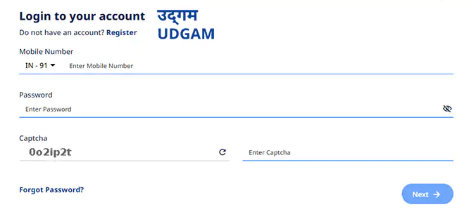 Udgam portal RBI login