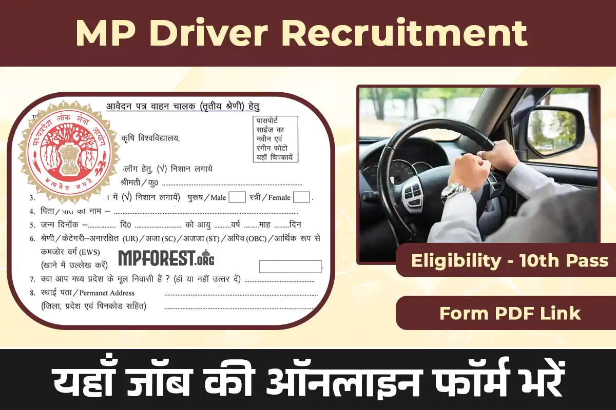 MP Driver Vacancy 2023